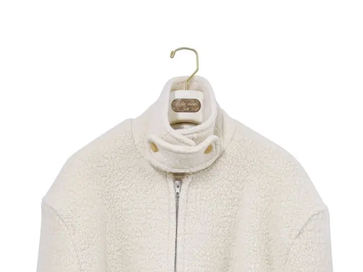 Paper Moon - Korean Women Fashion - #womensfashion - Bouclé alpaca blend wool cropped two way zipped jacket - 11
