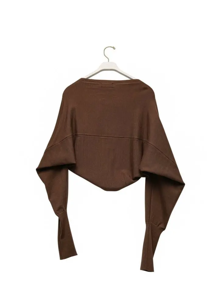 Paper Moon - Korean Women Fashion - #womensfashion - cropped volume bolero knit cardigan - 7