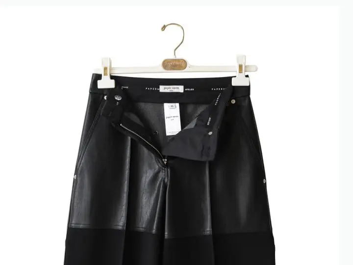Paper Moon - Korean Women Fashion - #womensfashion - lambskin touch bi ~ fabric wide trousers - 11