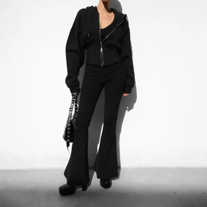Paper Moon - Korean Women Fashion - #womensfashion - corduroy bell line flared trousers