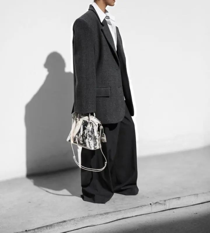 Paper Moon - Korean Women Fashion - #momslook - LUX herringbone wool oversized blazer - 4