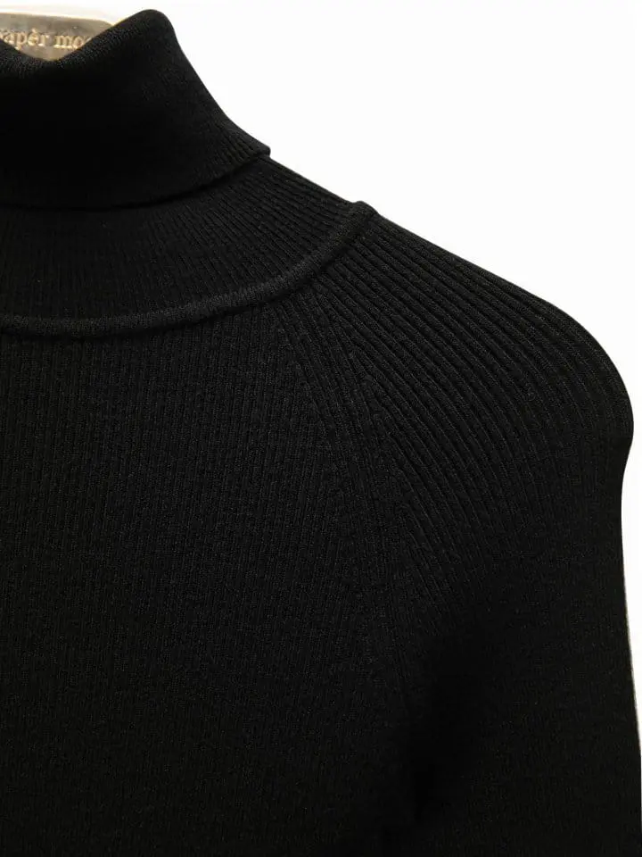 Paper Moon - Korean Women Fashion - #womensfashion - turtleneck ribbed knit top - 9
