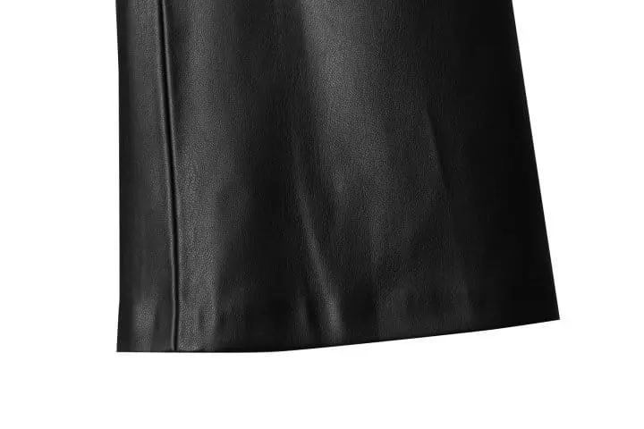 Paper Moon - Korean Women Fashion - #womensfashion - leather cropped flare pants - 8