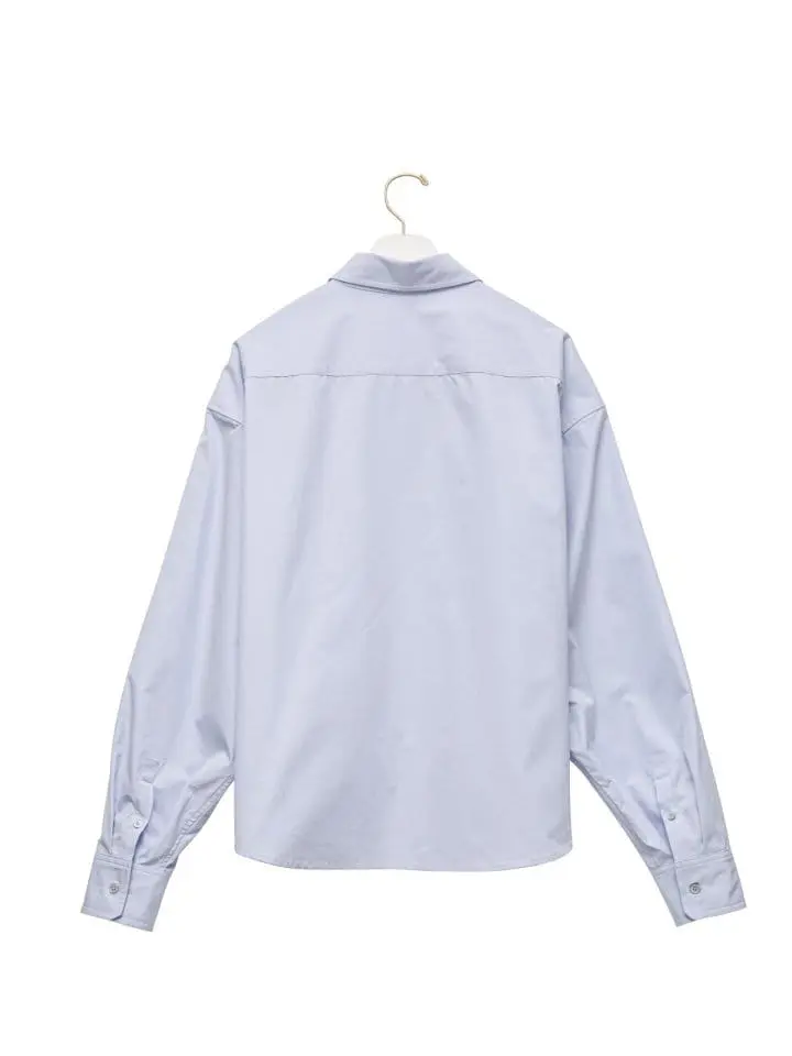 Paper Moon - Korean Women Fashion - #womensfashion - Swing Collar Button Down Shirt  - 5