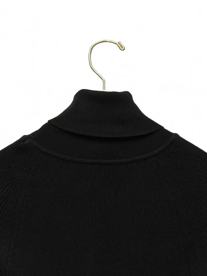 Paper Moon - Korean Women Fashion - #womensfashion - Turtleneck Ribbed Knit Top - 10