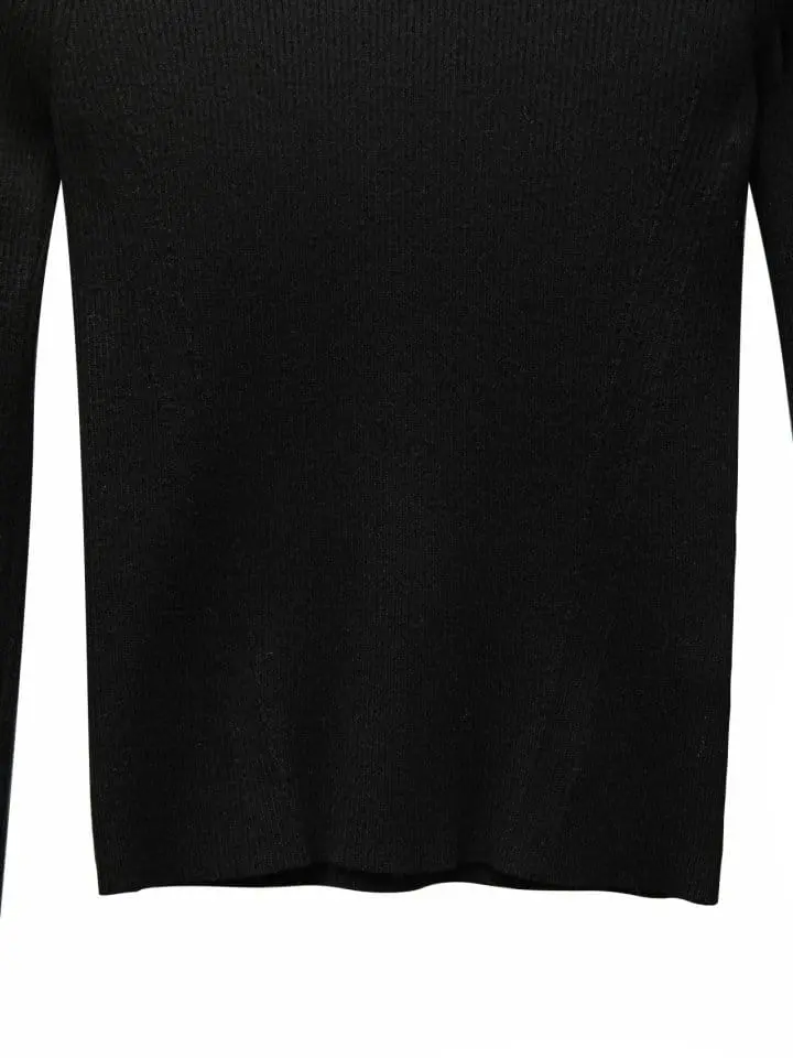 Paper Moon - Korean Women Fashion - #womensfashion - Turtleneck Ribbed Knit Top - 8