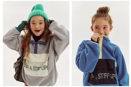 Peach-Cream - Korean Junior Fashion - #Kfashion4kids - Fleece Half Pullover