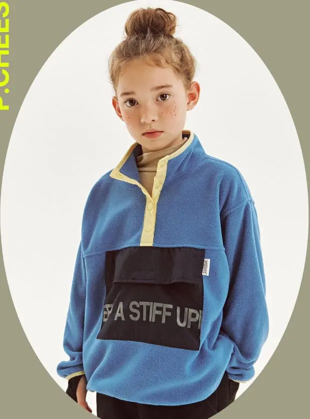 Peach-Cream - Korean Junior Fashion - #magicofchildhood - Fleece Half Pullover - 4