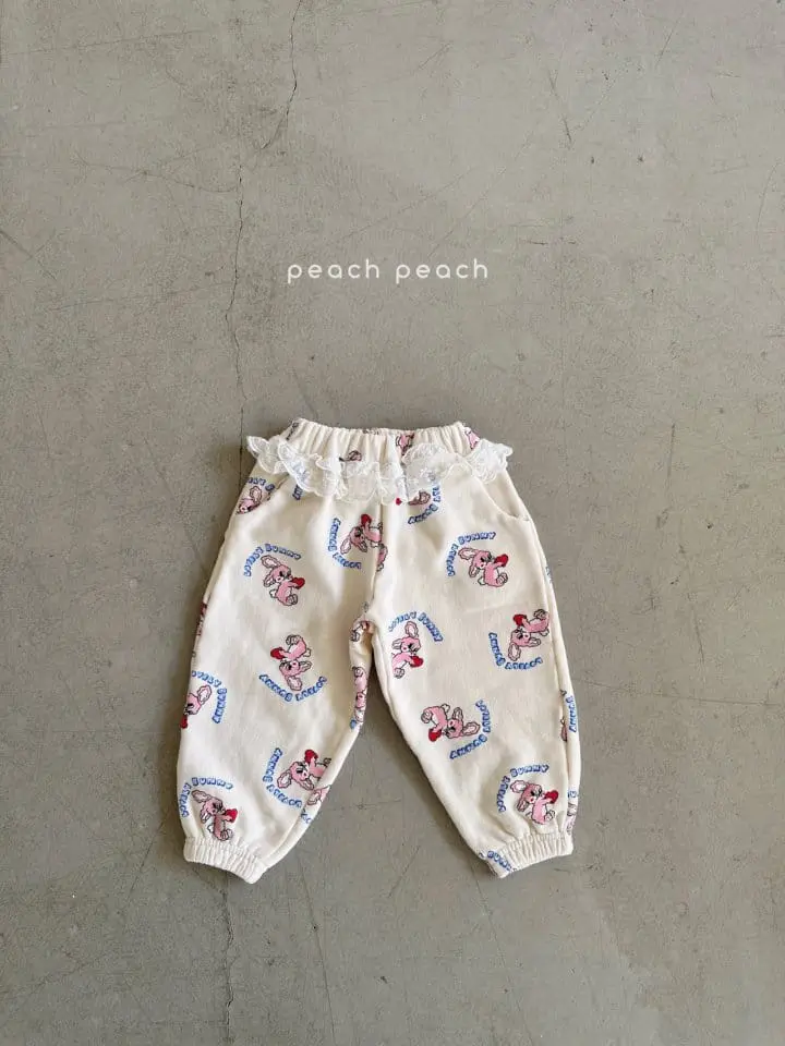 Peachpeach - Korean Children Fashion - #toddlerclothing - Rabbit Lace Pants