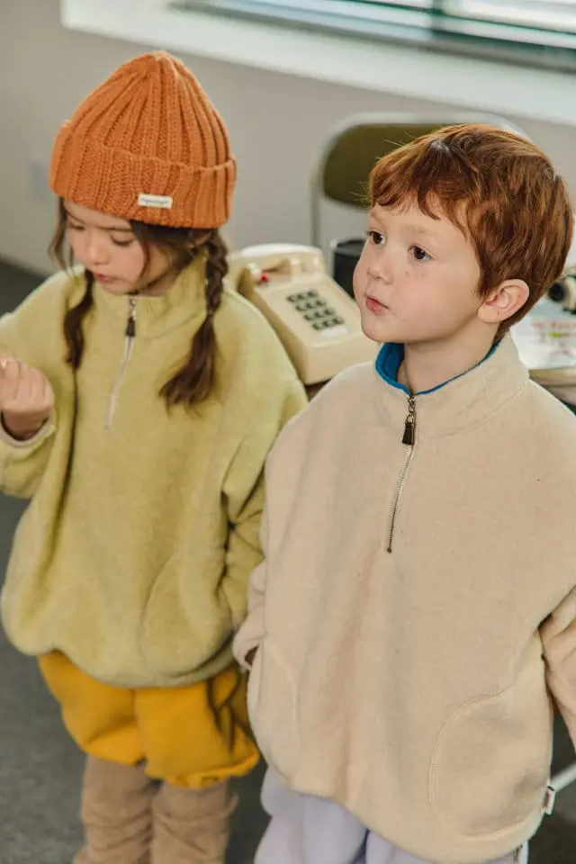 Peanut - Korean Children Fashion - #stylishchildhood - Cloud Half Zip-up - 10
