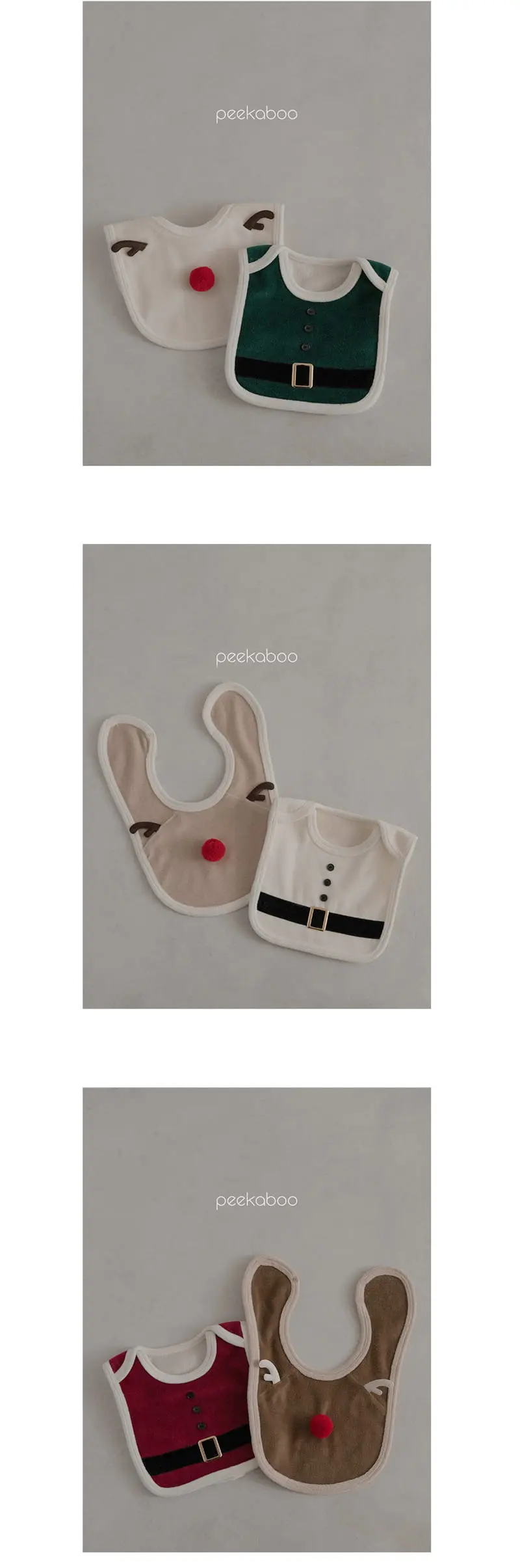 Peekaboo - Korean Baby Fashion - #babyfashion - Santa Bib - 6