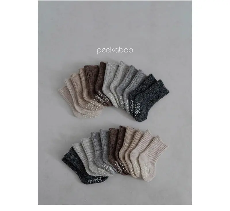 Peekaboo - Korean Baby Fashion - #babyoutfit - Twist Socks Set - 5