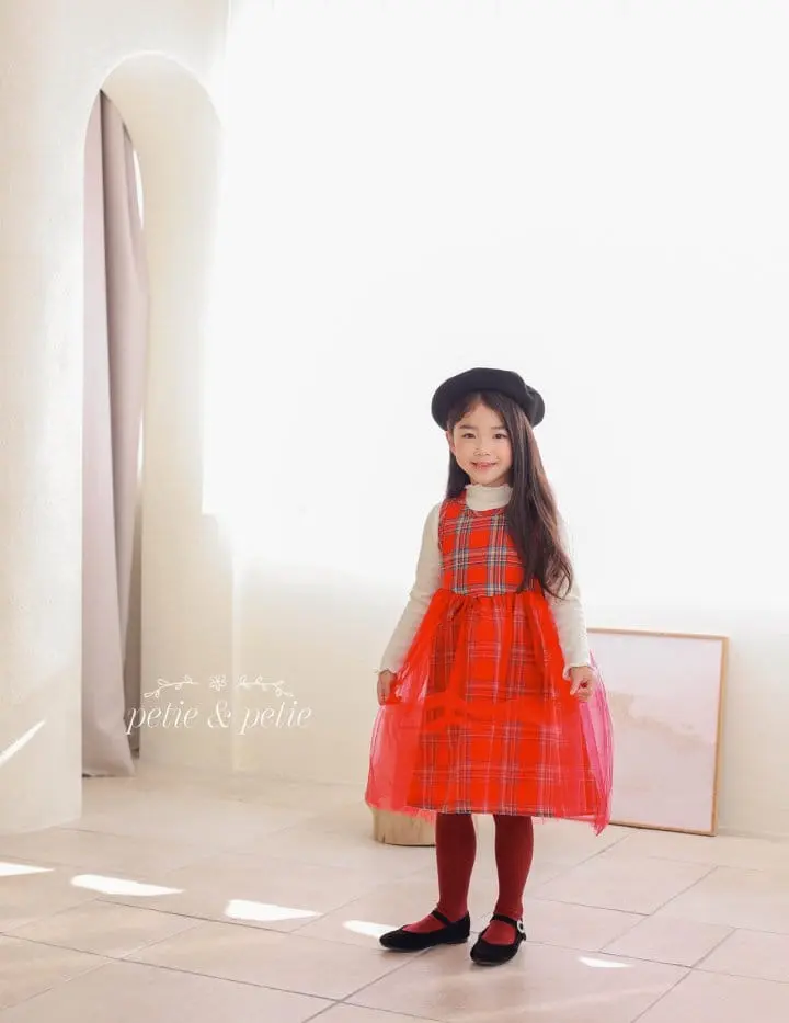 Petit & Petit - Korean Children Fashion - #childofig - Merry Check One-piece