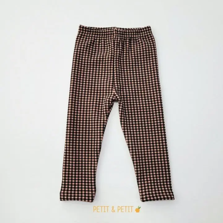 Petit & Petit - Korean Children Fashion - #childofig - Check Leggings - 2