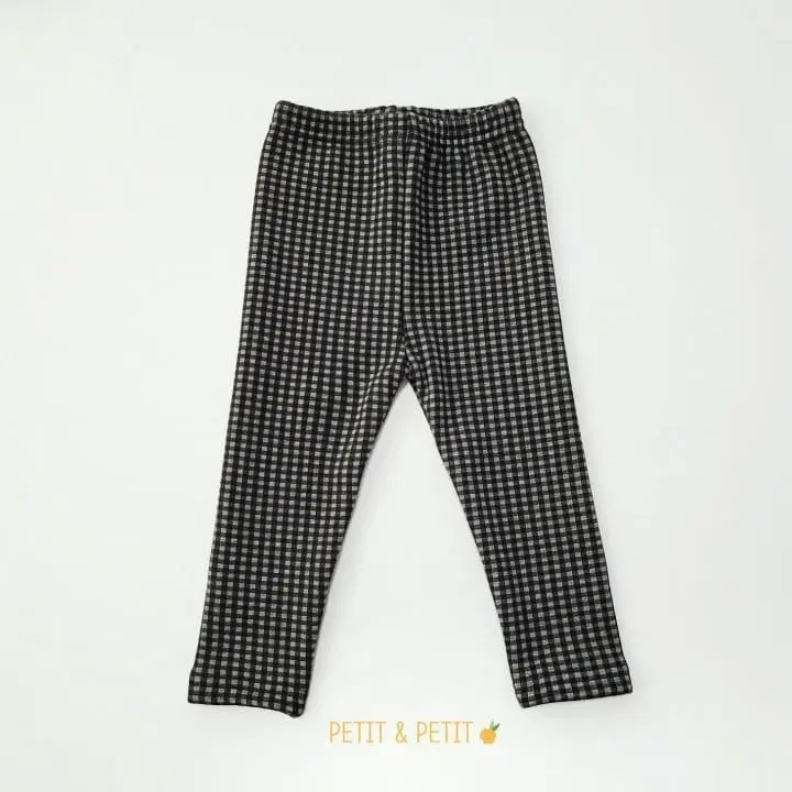 Petit & Petit - Korean Children Fashion - #childrensboutique - Check Leggings - 4