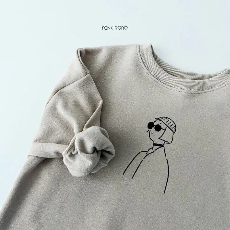 Pink Roro - Korean Children Fashion - #kidsshorts - Matilda Overfit Fleece Tee - 2