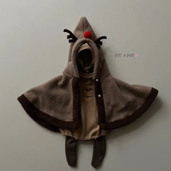 Pitapat - Korean Children Fashion - #kidsshorts - Rudolf cape - 11