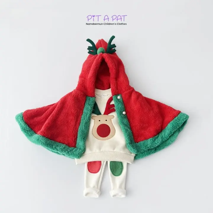 Pitapat - Korean Children Fashion - #littlefashionista - Rudolf Cozy Cape - 8