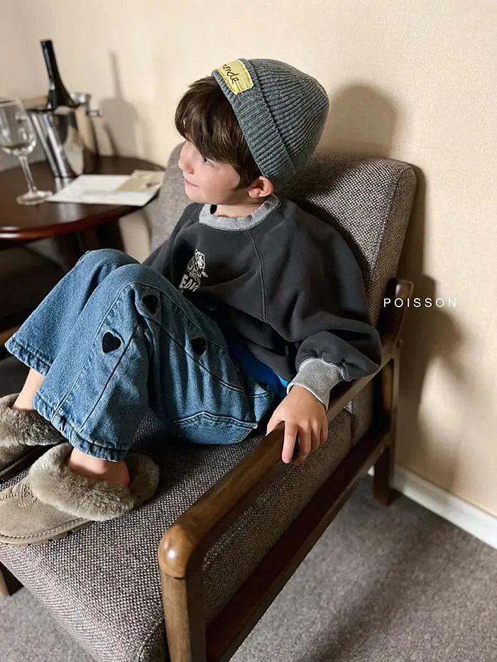 Poisson - Korean Children Fashion - #childofig - Kitch Heart Jeans - 3