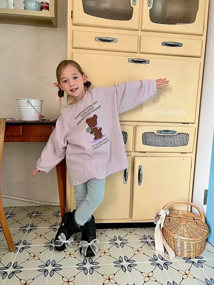 Poisson - Korean Children Fashion - #childofig - Bear Long Tee - 3