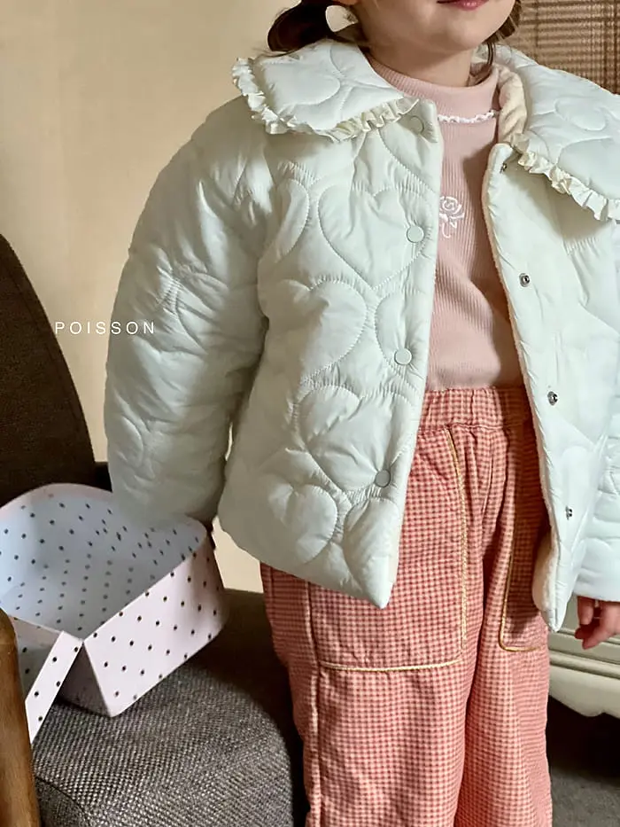 Poisson - Korean Children Fashion - #kidsstore - Heart Padding Jacket - 2