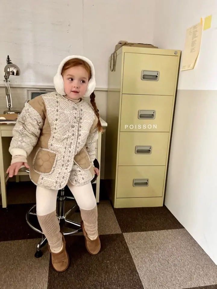 Poisson - Korean Children Fashion - #kidzfashiontrend - Paisely Padding Jacket - 10