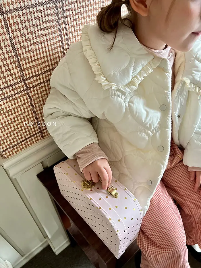 Poisson - Korean Children Fashion - #kidzfashiontrend - Heart Padding Jacket - 3