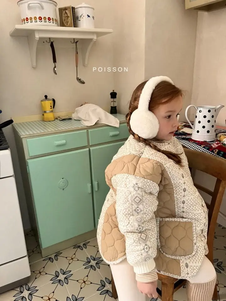 Poisson - Korean Children Fashion - #littlefashionista - Paisely Padding Jacket - 12