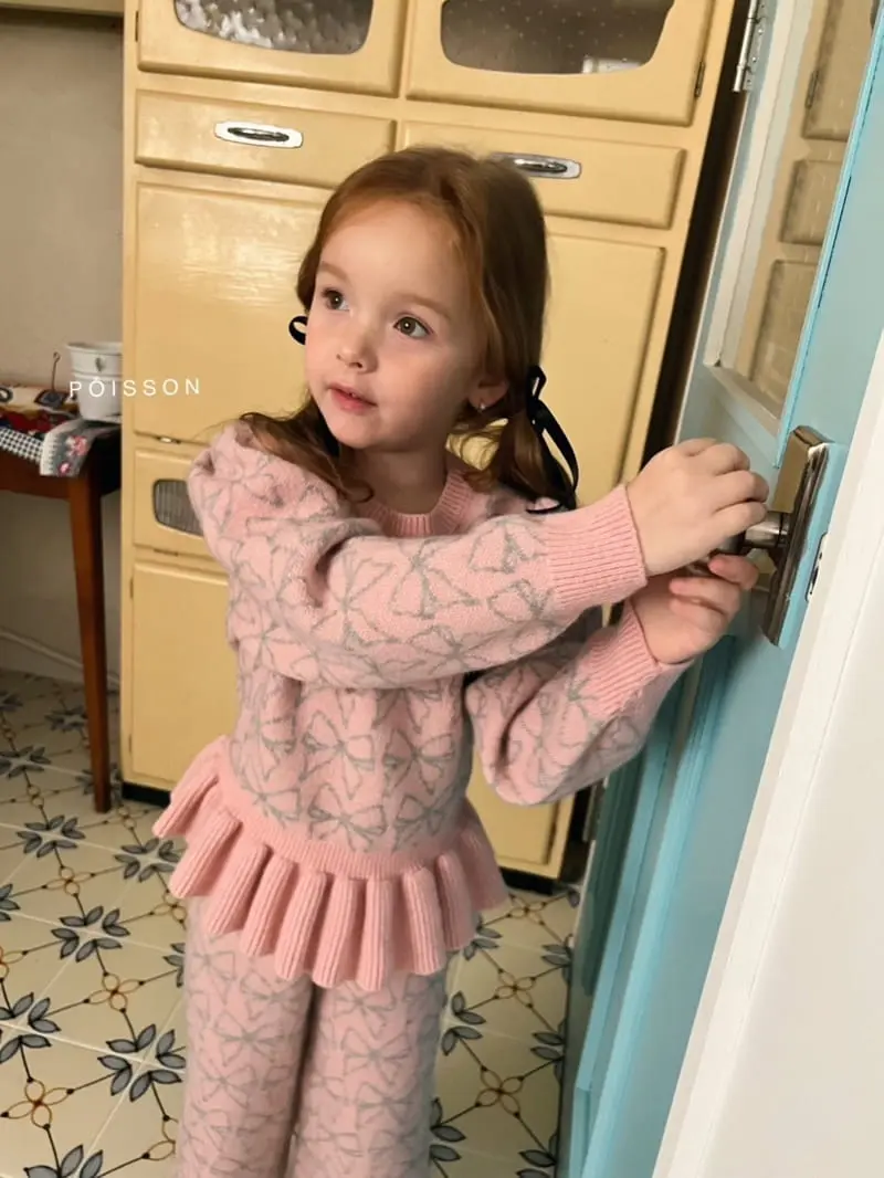 Poisson - Korean Children Fashion - #littlefashionista - Ribbon Frill Set UP