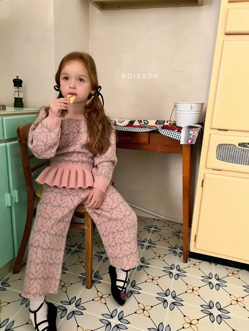 Poisson - Korean Children Fashion - #minifashionista - Ribbon Frill Set UP - 3