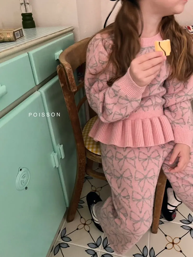 Poisson - Korean Children Fashion - #minifashionista - Ribbon Frill Set UP - 4