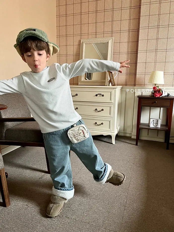 Poisson - Korean Children Fashion - #toddlerclothing - Dumble Roll-up Jeans - 2