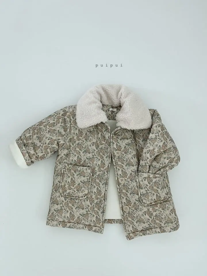 Puipui - Korean Children Fashion - #Kfashion4kids - Tami Flower Padding Coat - 9