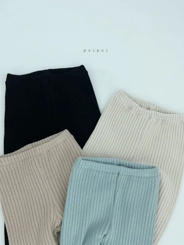 Puipui - Korean Children Fashion - #childofig - Fleece Rib Leggings - 3