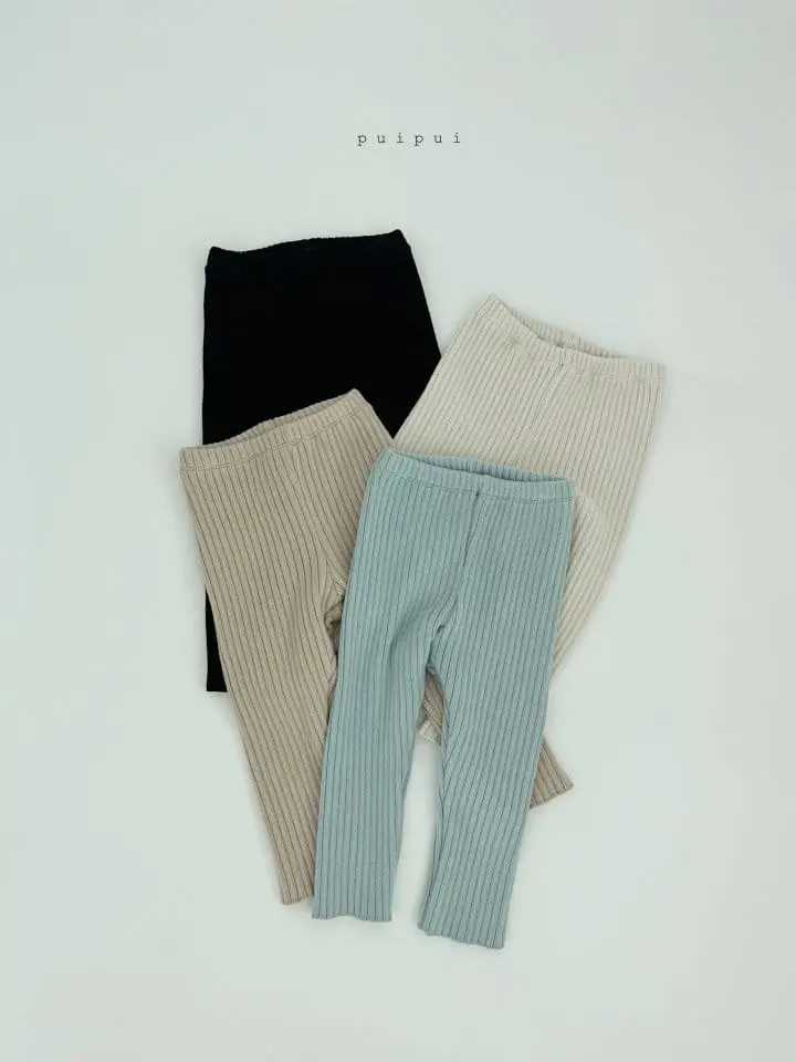 Puipui - Korean Children Fashion - #childofig - Fleece Rib Leggings - 4