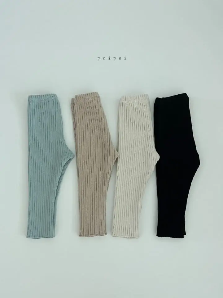 Puipui - Korean Children Fashion - #childrensboutique - Fleece Rib Leggings - 5