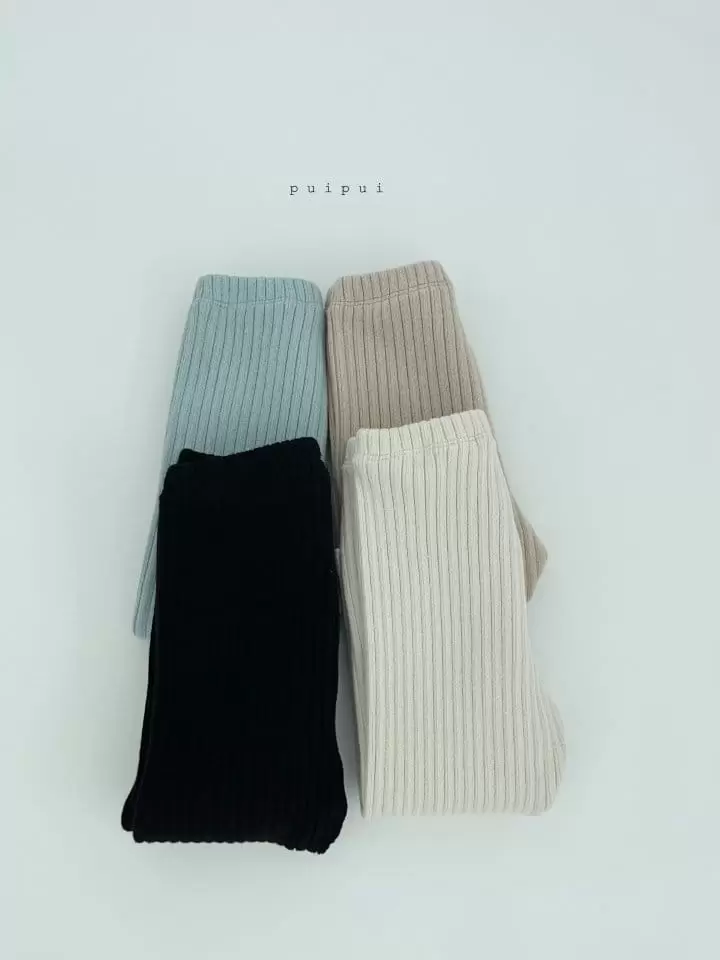 Puipui - Korean Children Fashion - #designkidswear - Fleece Rib Leggings - 6