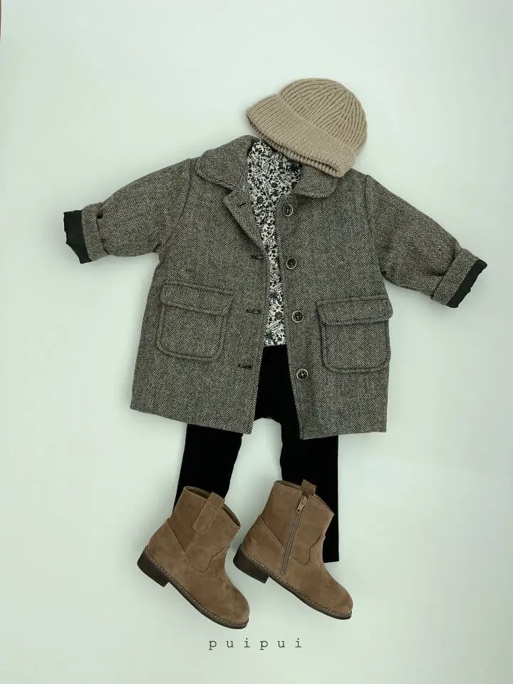 Puipui - Korean Children Fashion - #kidsstore - Fleece Rib Leggings - 10