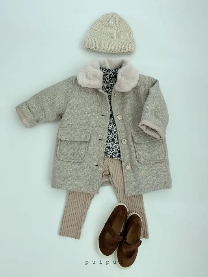 Puipui - Korean Children Fashion - #kidzfashiontrend - Fleece Rib Leggings - 11