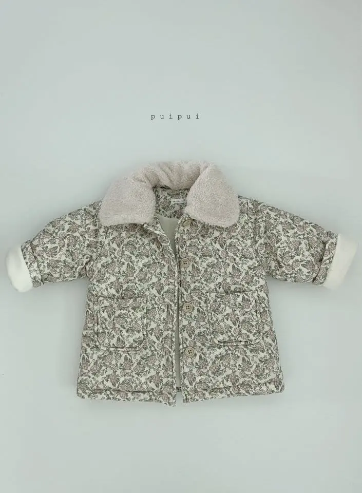 Puipui - Korean Children Fashion - #littlefashionista - Tami Flower Padding Coat - 10