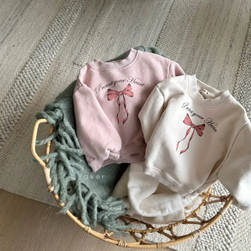 Raker - Korean Children Fashion - #kidsstore - Ribbon Sweatshirt - 3