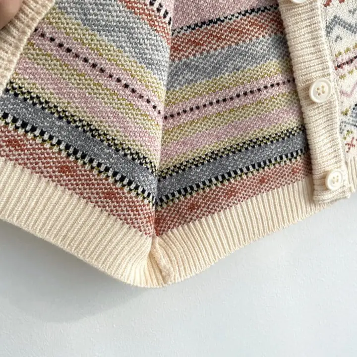 Reve Kid - Korean Baby Fashion - #babyoutfit - Bebe Pattern Cardigan - 3
