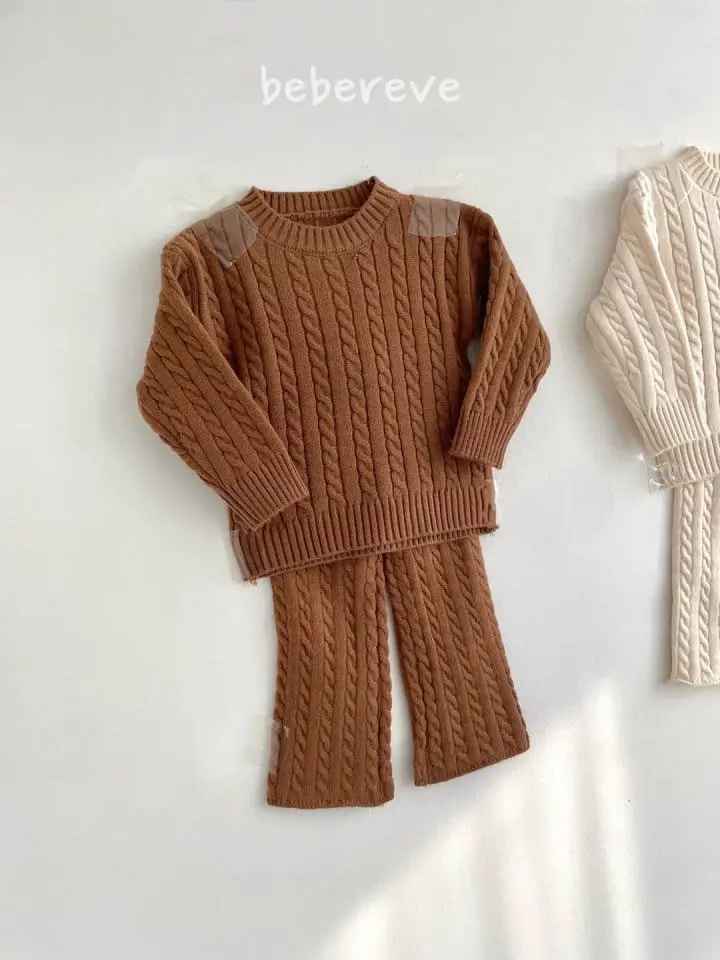 Reve Kid - Korean Baby Fashion - #onlinebabyboutique - Bebe Twist Top Bottom Set - 3