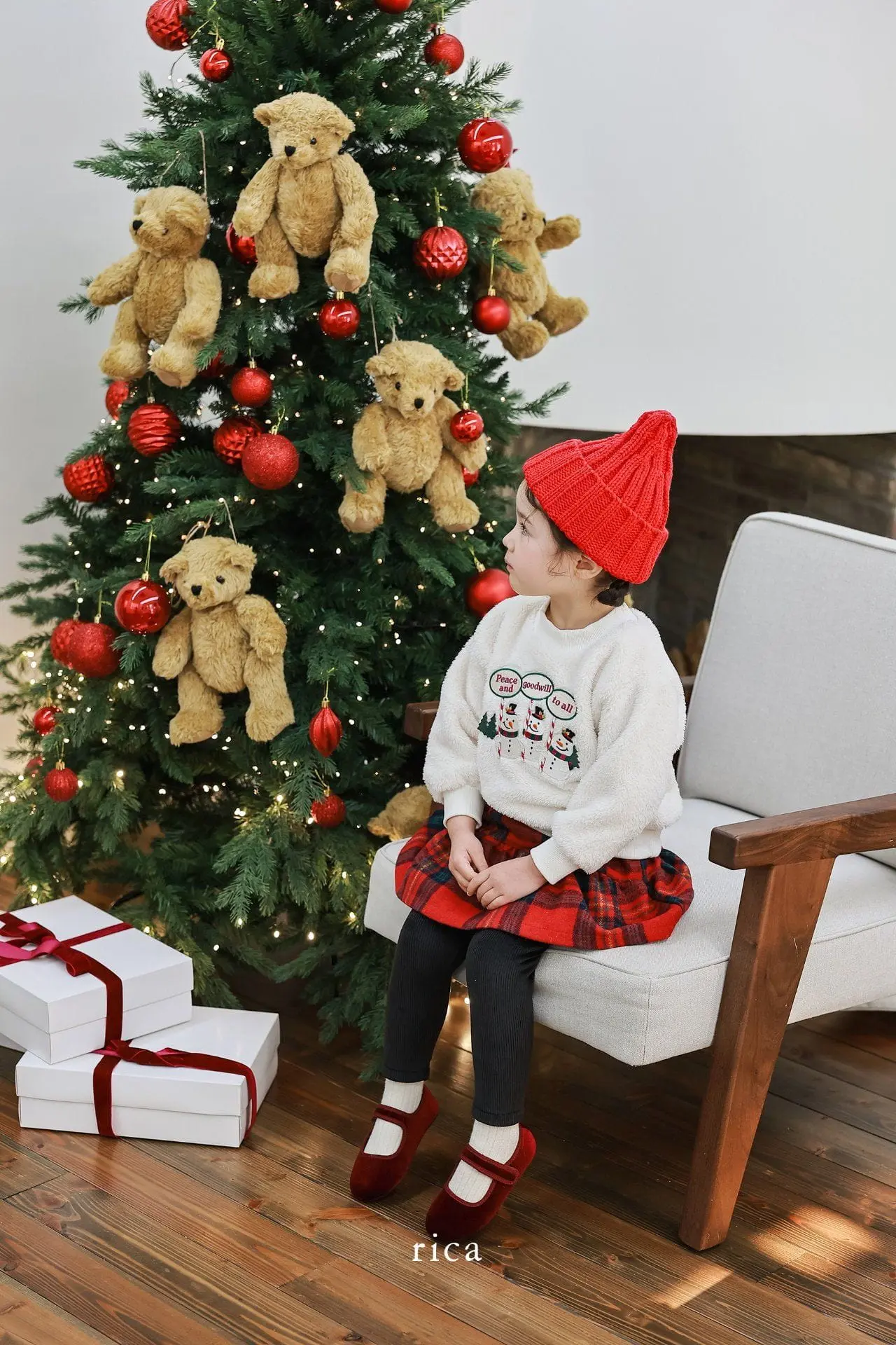 Rica - Korean Children Fashion - #Kfashion4kids - Check Skirt Leggings - 2