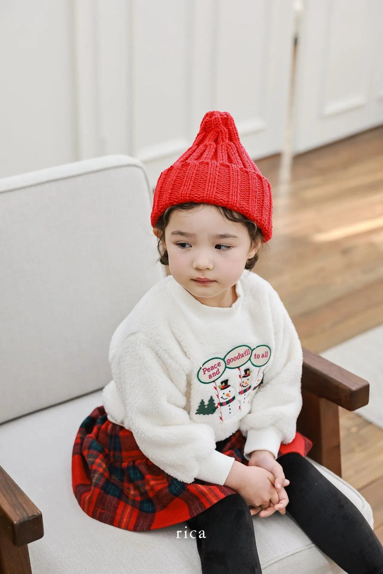 Rica - Korean Children Fashion - #littlefashionista - Check Skirt Leggings - 4