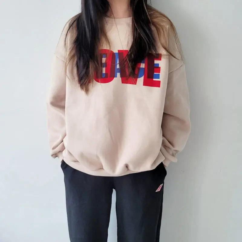 Riwoo Riwoo - Korean Junior Fashion - #designkidswear - Love Peace Sweatshirt - 4