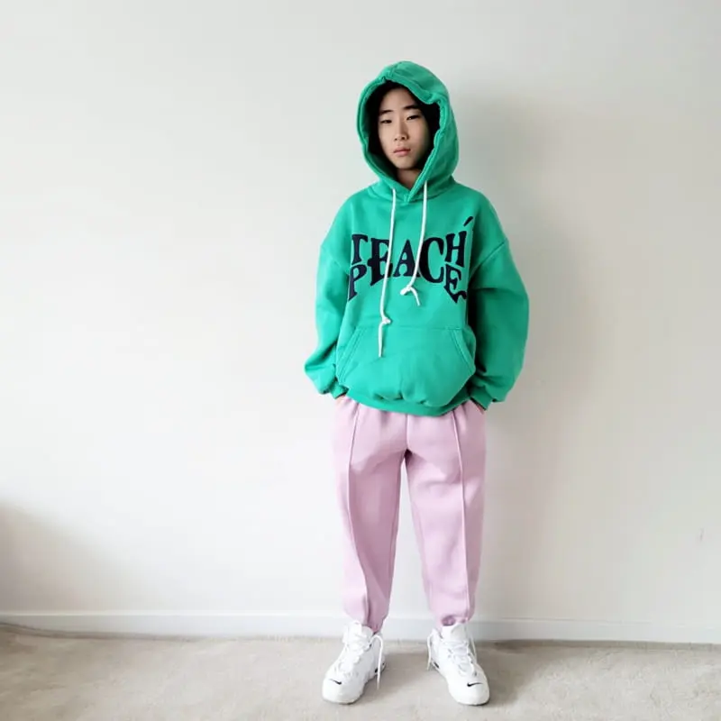 Riwoo Riwoo - Korean Junior Fashion - #kidzfashiontrend - Teach Peace Hoody Swaetshirt - 10