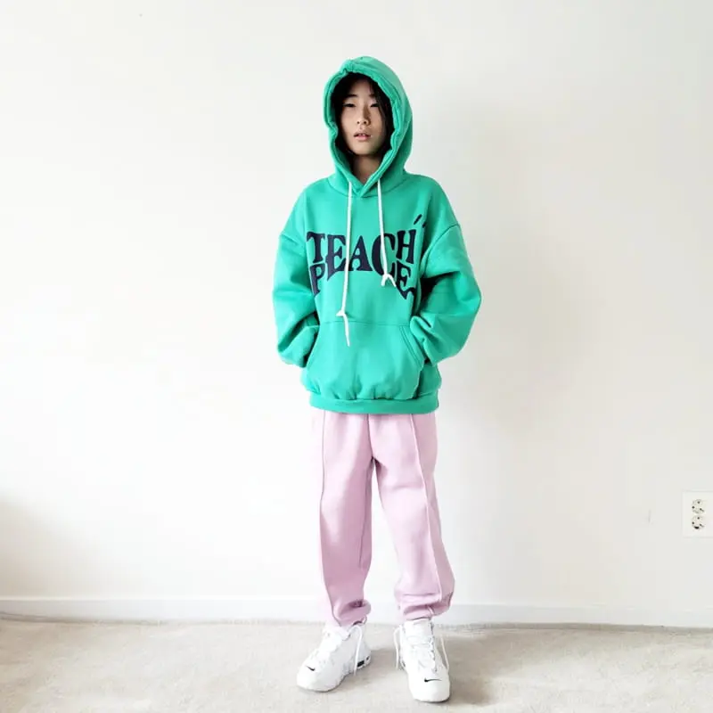Riwoo Riwoo - Korean Junior Fashion - #littlefashionista - Teach Peace Hoody Swaetshirt - 12