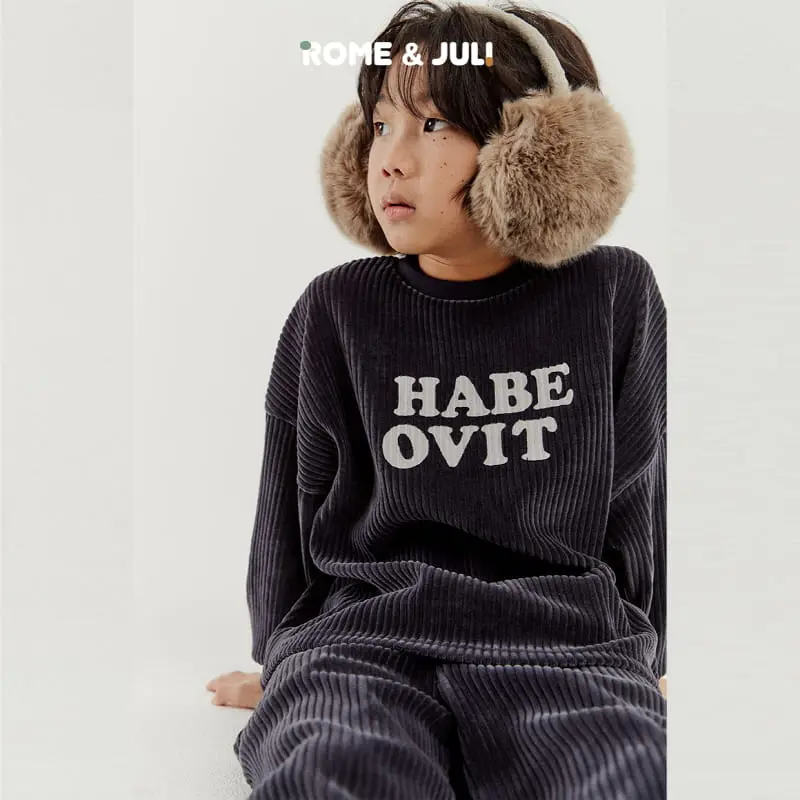 Rome Juli - Korean Children Fashion - #childofig - Habe Veloure Set - 3