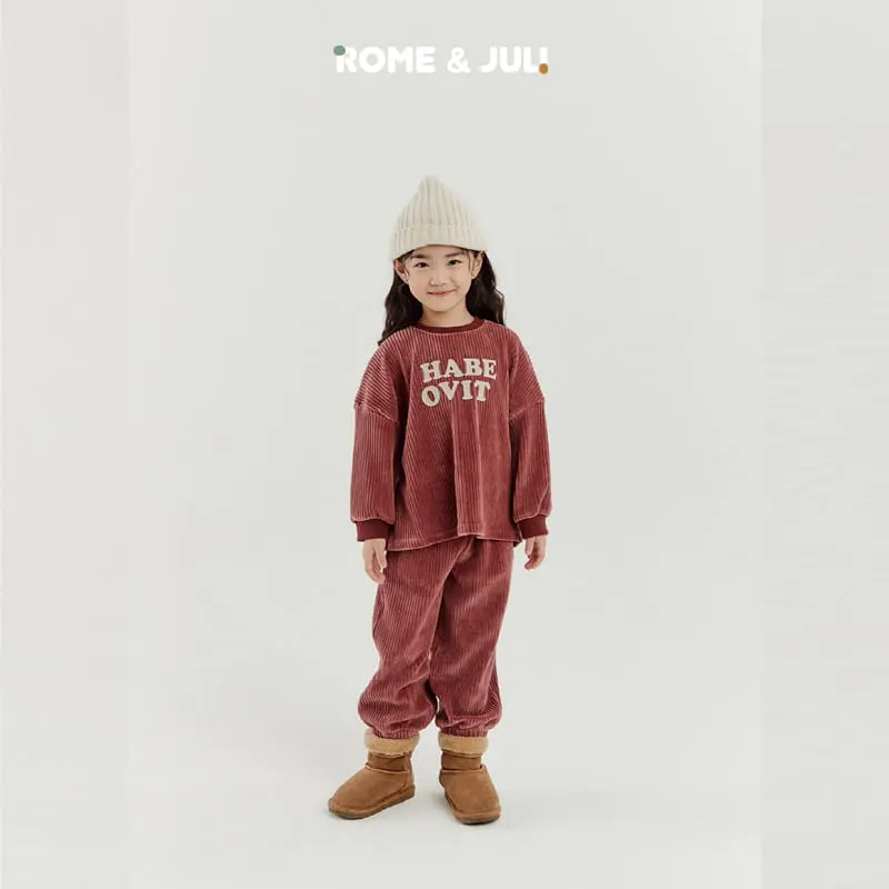 Rome Juli - Korean Children Fashion - #kidsshorts - Habe Veloure Set - 9